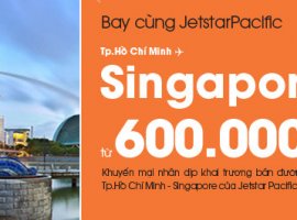 Khuyến mãi vé máy bay đi Singapore chỉ 600K