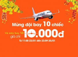Vé máy bay Tết 2015 giá rẻ chỉ 10.000 đồng