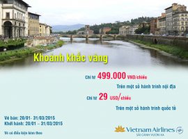 Vé máy bay khuyến mãi Vietnam Airlines chỉ 499k