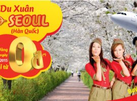 5k vé máy bay khuyến mãi đi Hàn Quốc miễn phí