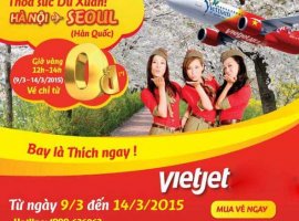 Vietjet tung vé máy bay đi Hàn Quốc FREE