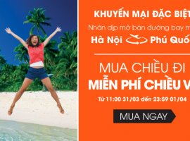 Jetstar khuyến mãi chiều về nội địa và quốc tế tháng 4