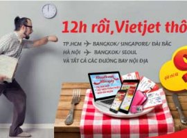 Vietjet khuyến mãi lúc 12h trưa
