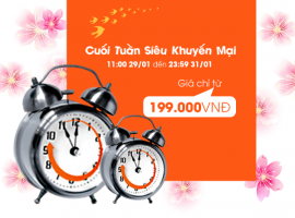 Vé máy bay khuyến mãi 199000 đồng tháng 3