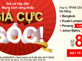 Du lịch hè 2016 Đông Nam Á giá 8 USD