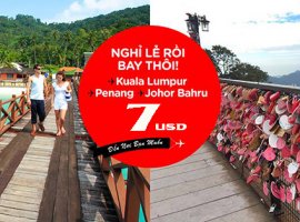 Vé máy bay khuyến mãi 30-4 chỉ 7 USD