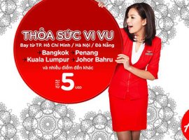 Vé máy bay khuyến mãi chỉ 5 USD thả ga du lịch hè