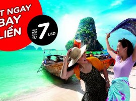 Vé máy bay khuyến mãi 7 USD đặt ngay bay liền