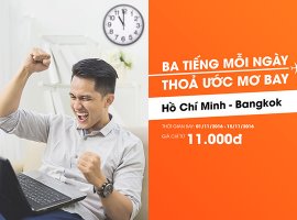 Vé máy bay khuyến mãi T11 đi Thái Lan 11K