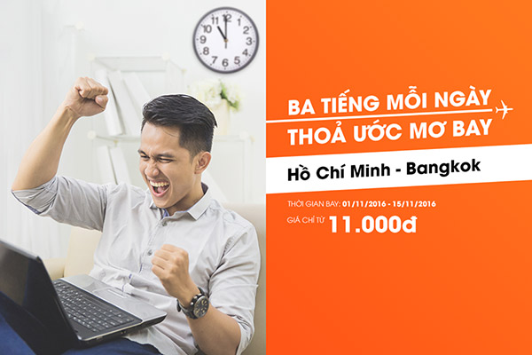 Hình ảnh vé máy bay khuyến mãi T11 đi Thái Lan 11K