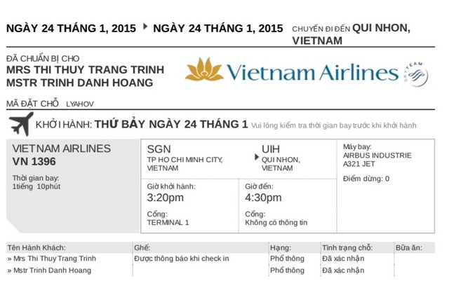 check in online Vietnam Airlines