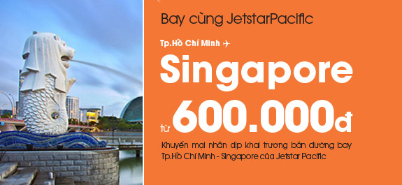 Khuyến mãi vé máy bay đi Singapore chỉ 600K