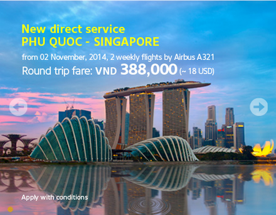 Vietnam Airlines khuyến mãi vé khứ hồi 18 USD