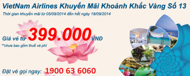 Vietnam Airlines khuyến mãi 399 ngàn