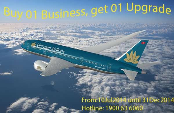Vietnam Airlines khuyến mãi mua 01 tặng 01