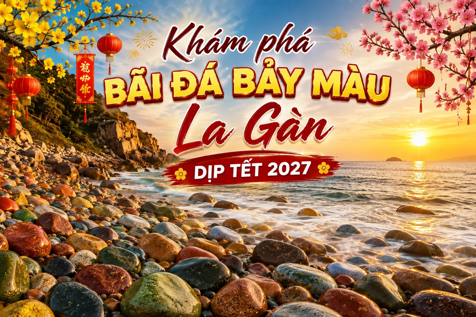 Khám phá bãi đá bảy màu La Gàn dịp Tết 2027