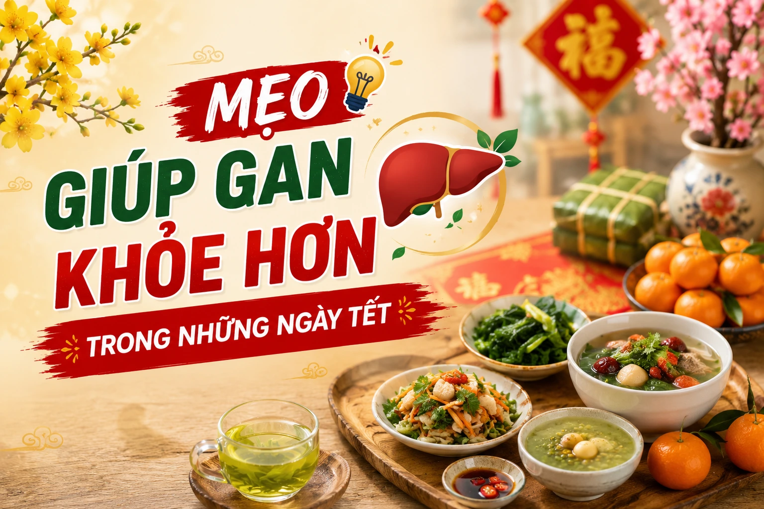 Mẹo giúp gan khỏe hơn trong những ngày Tết