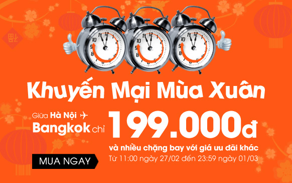 Vé máy bay giá rẻ đi Bangkok, Singapore chỉ 199K