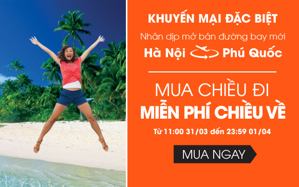 Jetstar khuyến mãi chiều về nội địa và quốc tế tháng 4