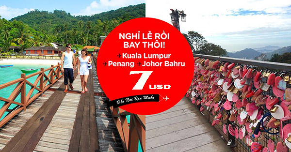 Vé máy bay khuyến mãi 30-4 chỉ 7 USD