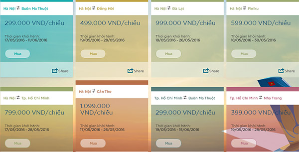 Hình ảnh vé máy bay khuyến mãi hè VNA chỉ từ 299K