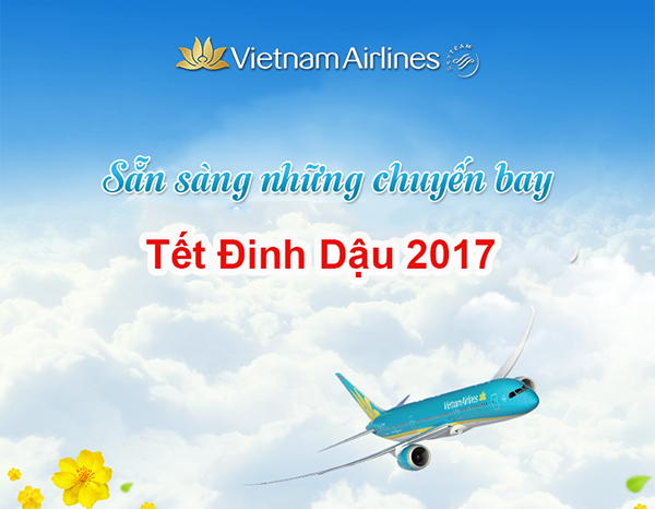 Vé máy bay tết 2017 hãng Vietnam airlines