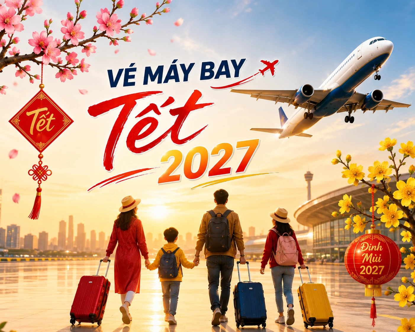 Vé máy bay Tết giá rẻ 2027 săn sớm về nhà nhẹ tênh năm Đinh Mùi