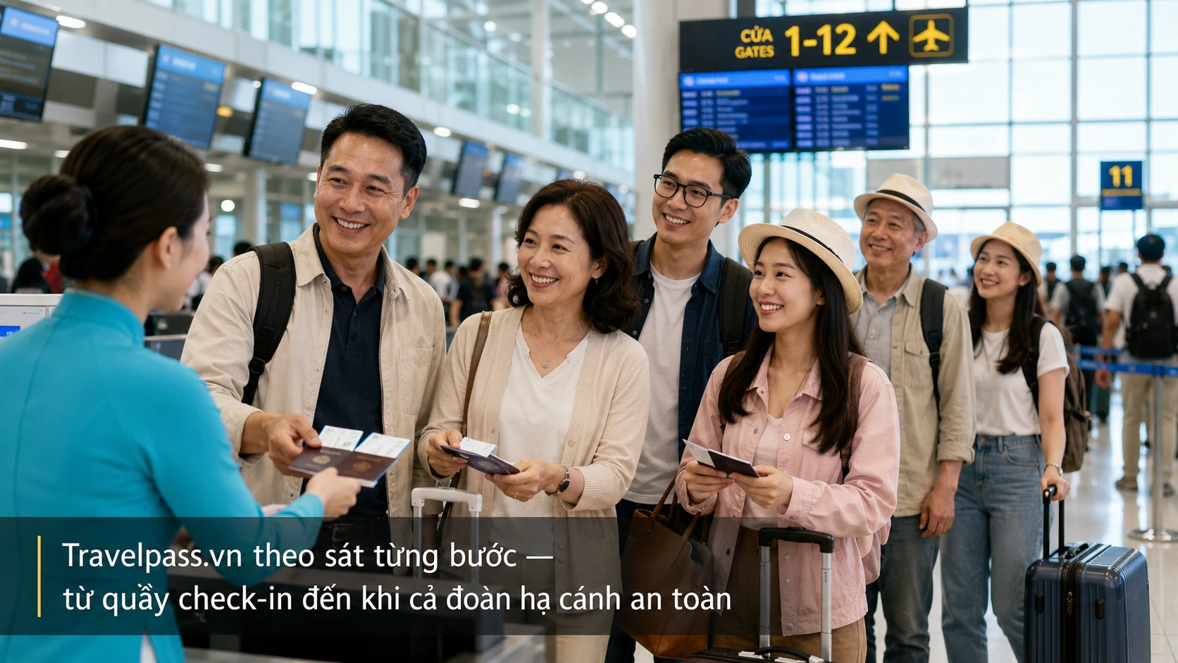 Hỗ trợ check-in đoàn tại sân bay Tân Sơn Nhất đi Đà Nẵng