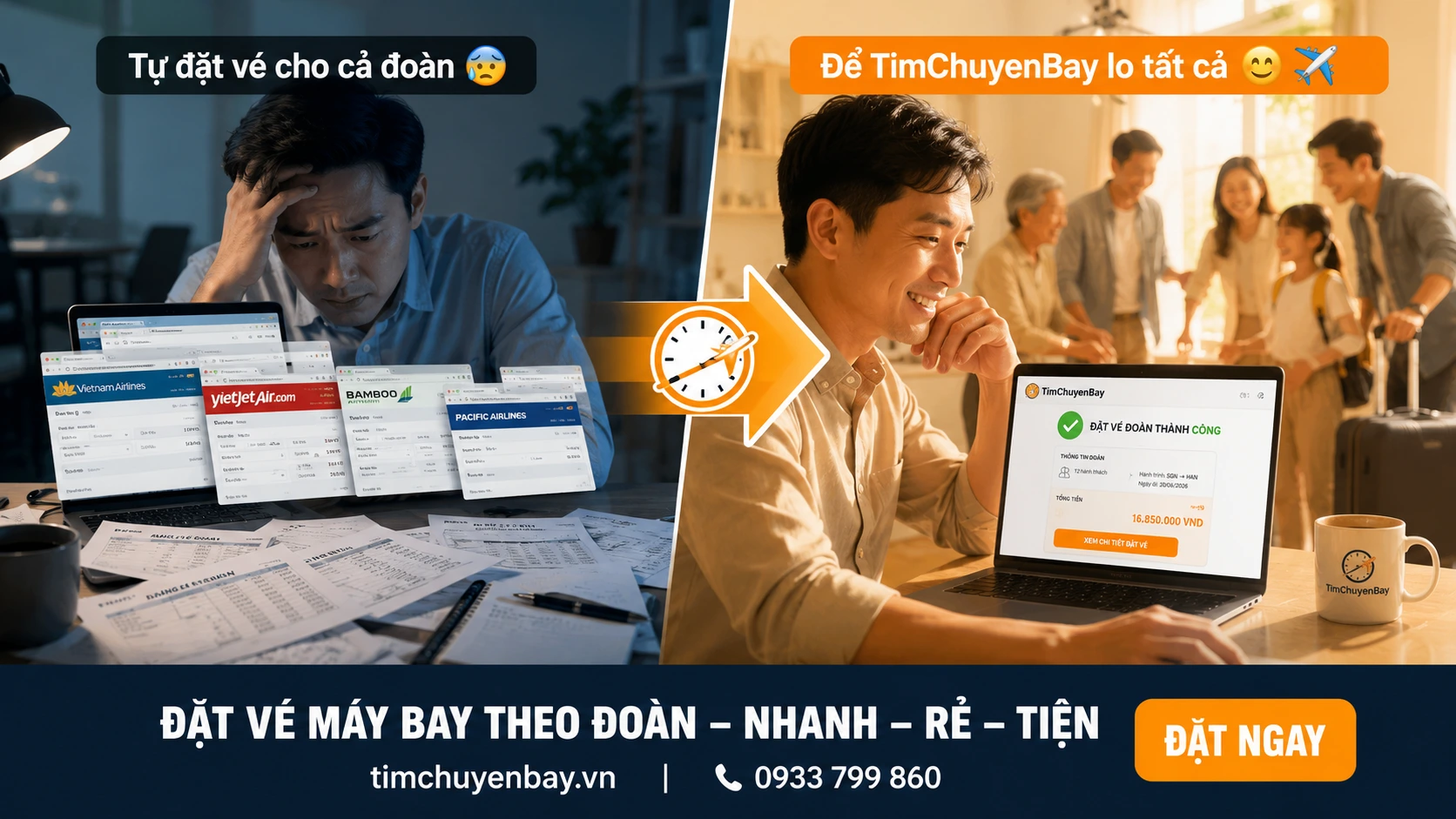 Hướng dẫn đặt vé đoàn gia đình nhanh chóng, thuận tiện và dễ quản lý