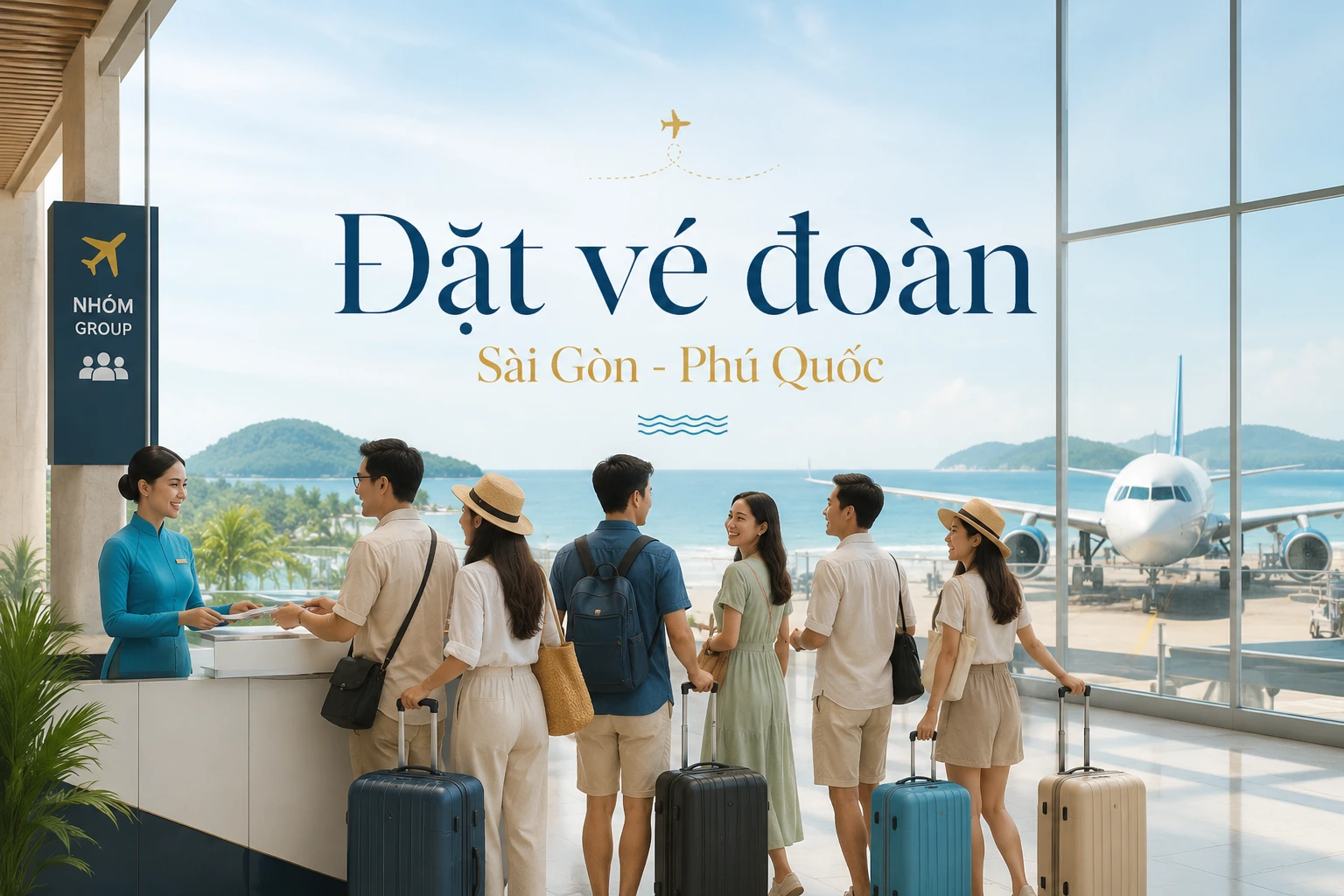 Đặt vé đoàn Sài Gòn Phú Quốc cho công ty, gia đình