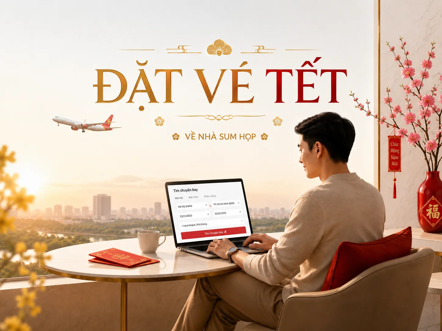 Đặt vé Tết cho gia đình giá rẻ, lịch bay mới nhất