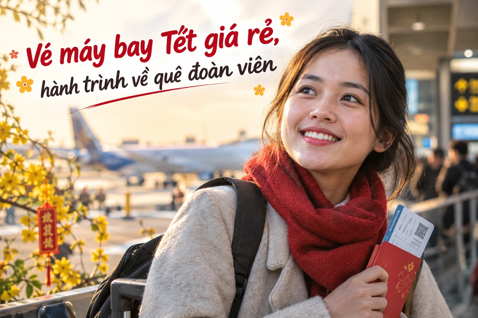 Vé máy bay Tết giá rẻ, hành trình về quê đoàn viên